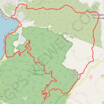 Corse GPS track, route, trail