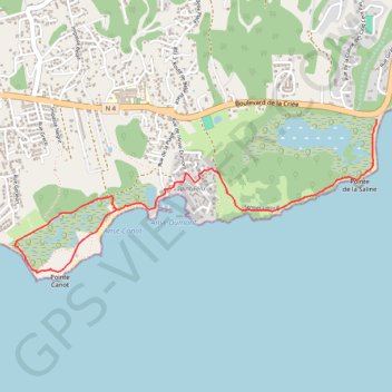 🚶 Trace, boucle du Sentier littoral du Gosier GPS track, route, trail