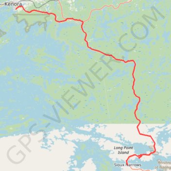 Kenora - Sioux Narrows GPS track, route, trail