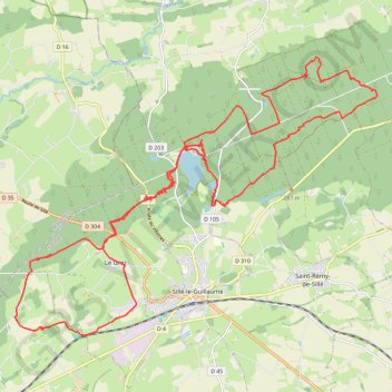 Autour de Sillé-le-Guillaume GPS track, route, trail