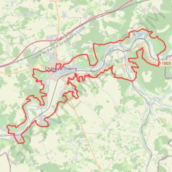 Ultra Tour Trail Vallée Marne GPS track, route, trail