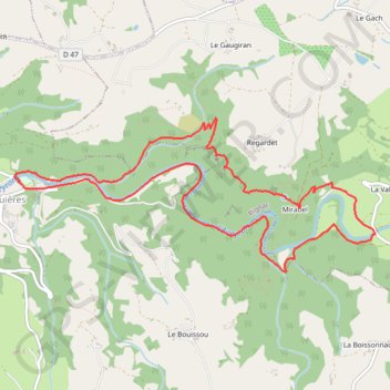 De Prévinquières à Mirabel GPS track, route, trail