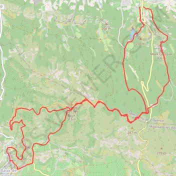 Saint Rémy - Les Baux GPS track, route, trail