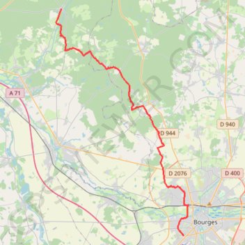 Bourges - Vouzeron GPS track, route, trail