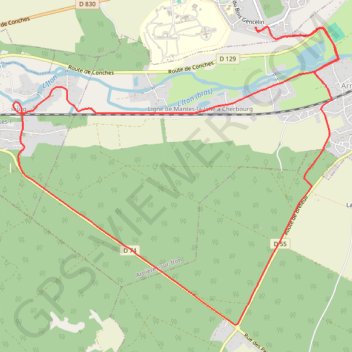 Circuit Foret d'Evreux GPS track, route, trail