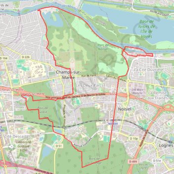 Champs-sur-Marne GPS track, route, trail