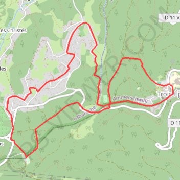Les Trois Épis GPS track, route, trail