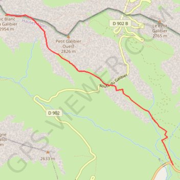 Pic Blanc du Galibier GPS track, route, trail