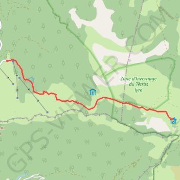 Parking de Beurre (Col de Rousset) à Pré Peyret GPS track, route, trail