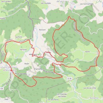 Circuit du Tourniquet - Saint-Germain-la-Montagne GPS track, route, trail