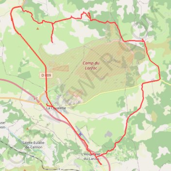 Tour du camp du Larzac GPS track, route, trail