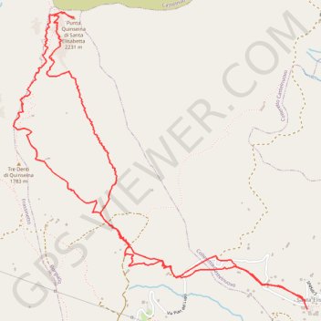Quinseina (Punta Sud) GPS track, route, trail