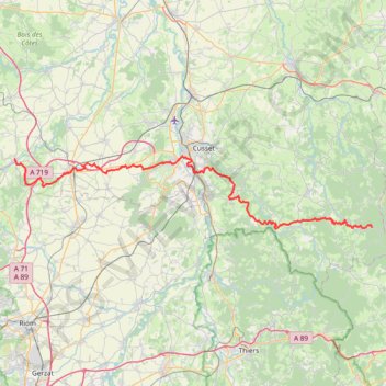 GR 463 : De Ébreuil au Rez-de-l'Aile (Allier) GPS track, route, trail