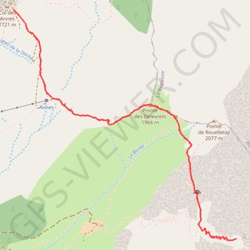 Le refuge de la Pointe-Percée GPS track, route, trail