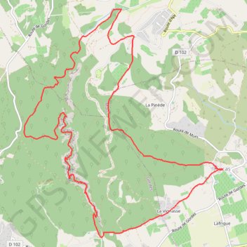Les Gorges de Véroncles par Joucas GPS track, route, trail
