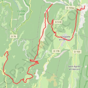 Tour du Vercors 2019 - Jour 2 GPS track, route, trail