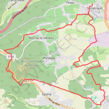 Rando semecourt GPS track, route, trail