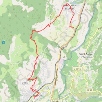 Sentier vers Saint-Jacques (Châteauroux-les-Alpes - Embrun) GPS track, route, trail