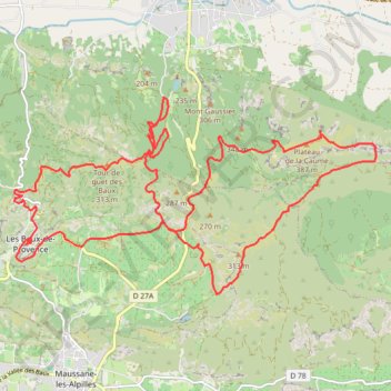 Les Alpilles (Bouches du Rhône) GPS track, route, trail