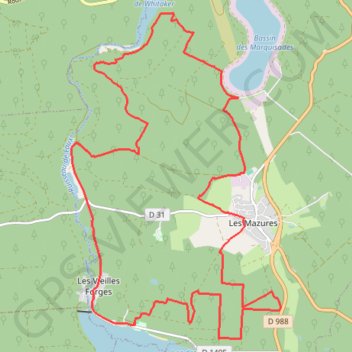 Vieilles Forges GPS track, route, trail