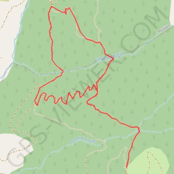 Deux petits hameaux abandonnés au-dessus de Puy-Saint-Eusèbe GPS track, route, trail