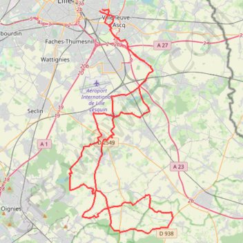 Brevet Léo Lagrange - Lille-Hellemmes GPS track, route, trail
