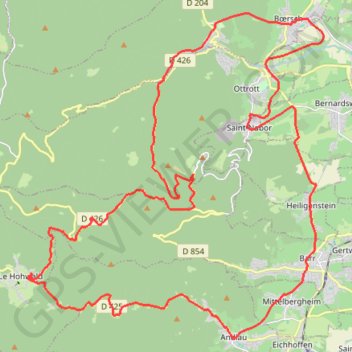 Hohwald 47 - 1000 GPS track, route, trail