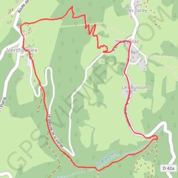 Sentier de la Vierge - Verthemex GPS track, route, trail