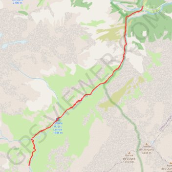 Vallouise - Pelvoux, vers l'Aulp Martin GPS track, route, trail