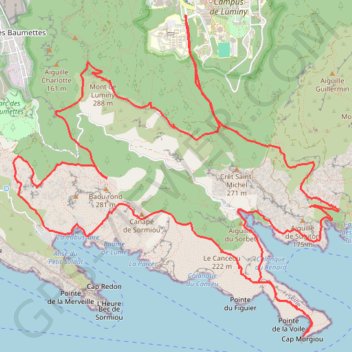 Calanques de Cassis GPS track, route, trail
