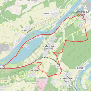 Berniere-Villers-Venable-mare GPS track, route, trail