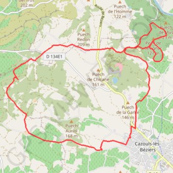 Cazouls les Béziers GPS track, route, trail
