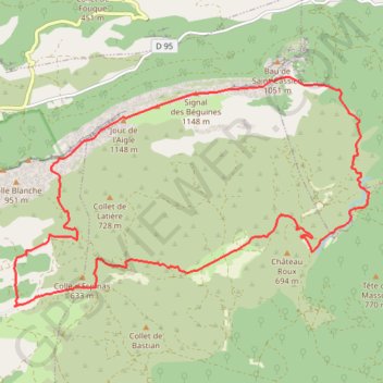 Riboux - crêtes de la sainte baume GPS track, route, trail