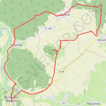 Chapelles autour de Brinon GPS track, route, trail