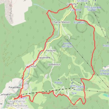 Boucle Saint-Pierre de chartreuse - Le Planolet GPS track, route, trail
