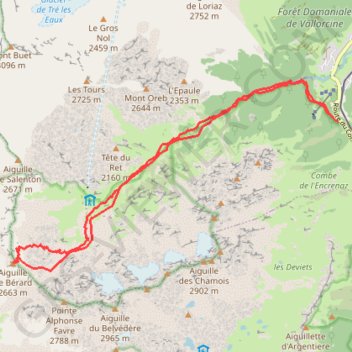 Aiguille de Bérard GPS track, route, trail