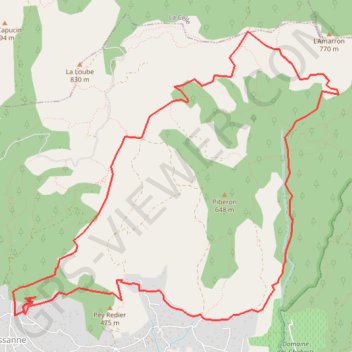 La roquebrussane, la chappelle notre dame montagne de la loube GPS track, route, trail