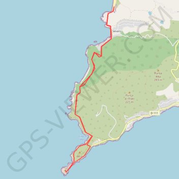 Les iles Sanguinaires GPS track, route, trail