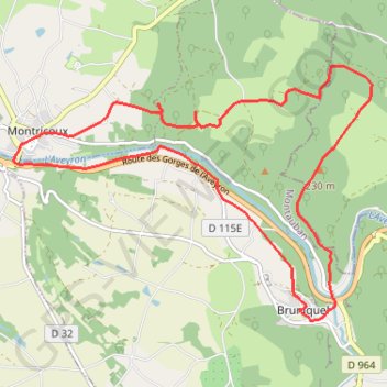 Bruniquel GPS track, route, trail