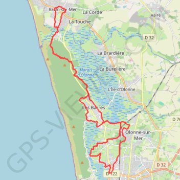 220105 VTT Brem - Les olonnes GPS track, route, trail