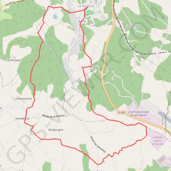 Le Montat GPS track, route, trail