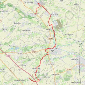 Autour d'Aire-sur-la-Lys 1/2 GPS track, route, trail