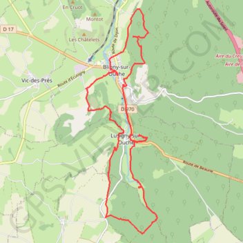 Les sources de L'Ouche à Bligny GPS track, route, trail