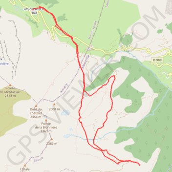 Chalet du Curé, la Frête GPS track, route, trail