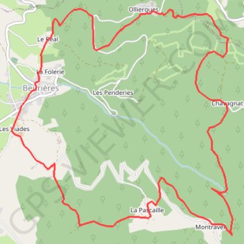 Beurieres - Montravel GPS track, route, trail
