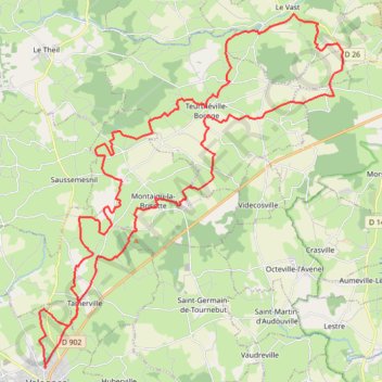 La JCM - Valognes GPS track, route, trail