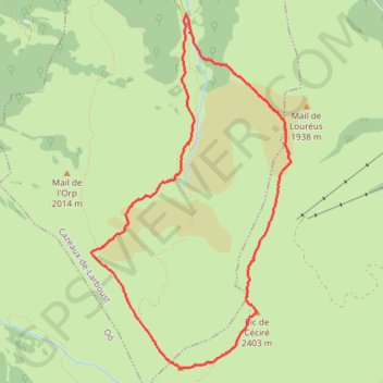 Pic de Céciré GPS track, route, trail