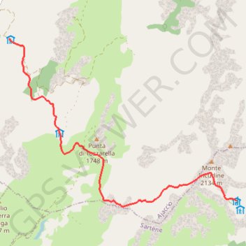 GR20 Asinau-Matalza GPS track, route, trail