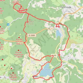 Puy de la Vache GPS track, route, trail