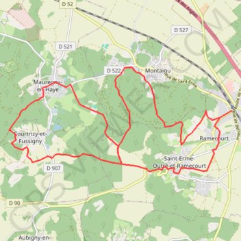 La Maison-Bleue et le Bois Françon GPS track, route, trail